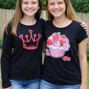 JUSTICE Girls Graphic Tee Bundle Size 14 Cute Tween Tops